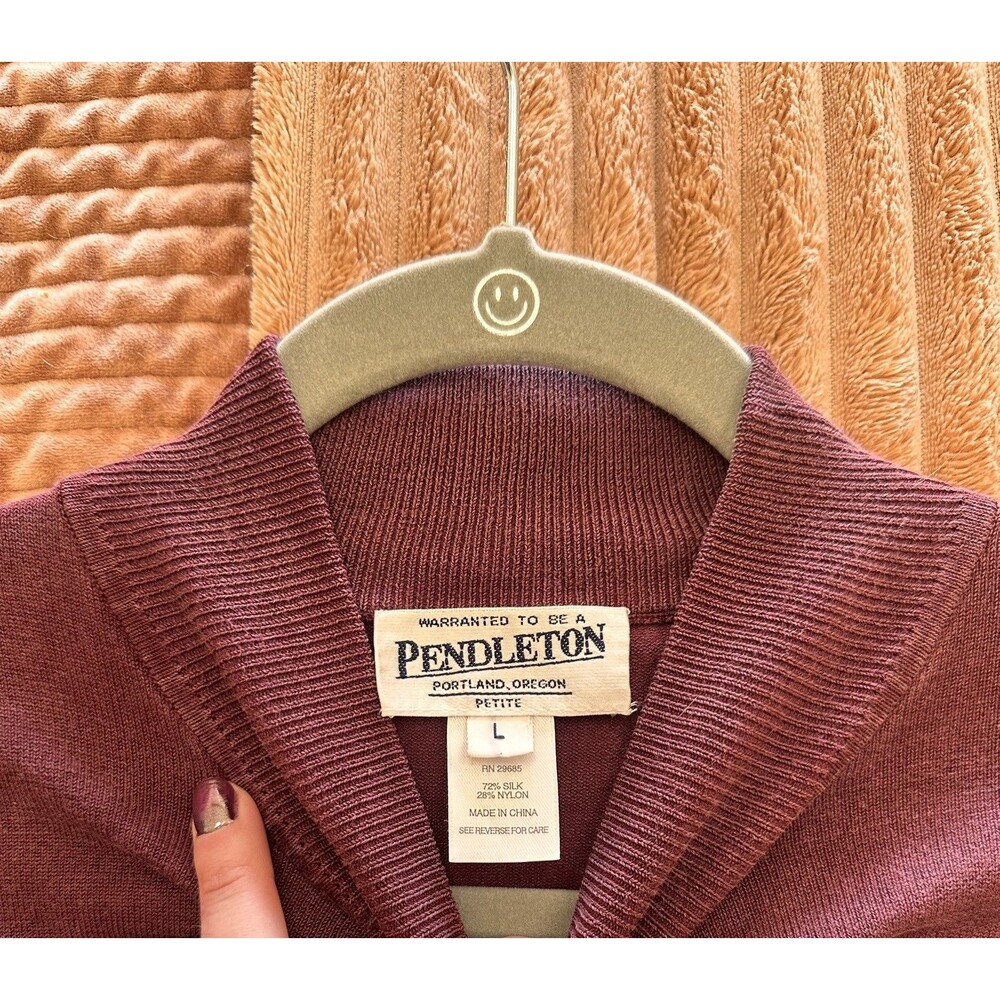 Vintage Pendleton Women’s Maroon Turtleneck